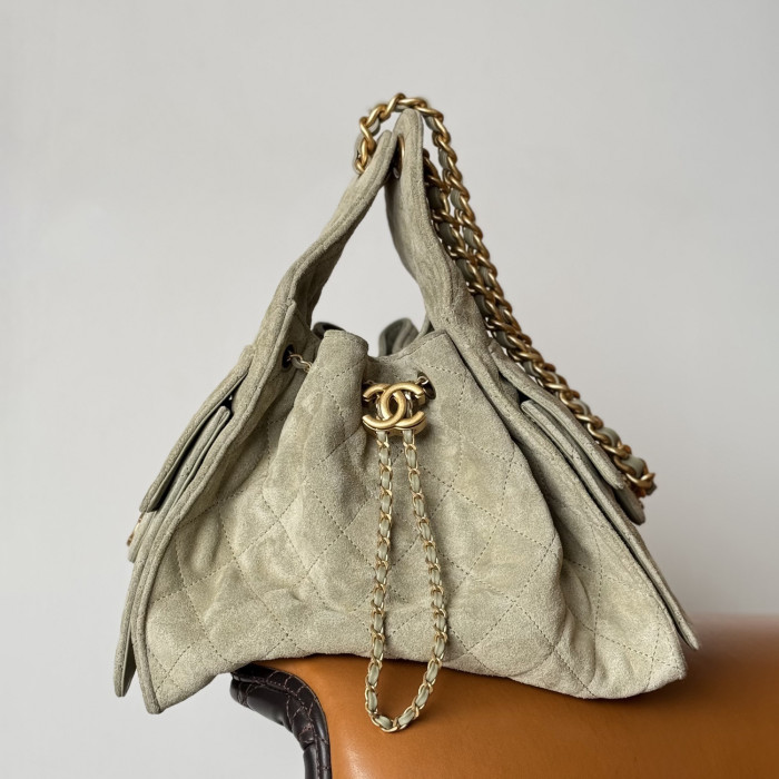 NIGO Chanel Women's Classic Double C Logo Solid Color Cowhide & Leather Tote Shoulder Bag Bags #nigo75835