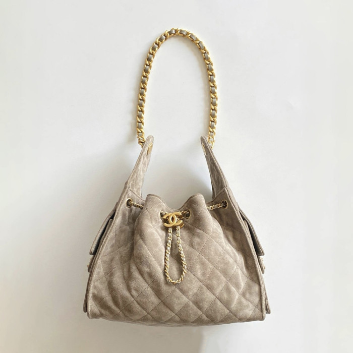 NIGO Chanel Women's Classic Double C Logo Solid Color Cowhide & Leather Tote Shoulder Bag Bags #nigo75835