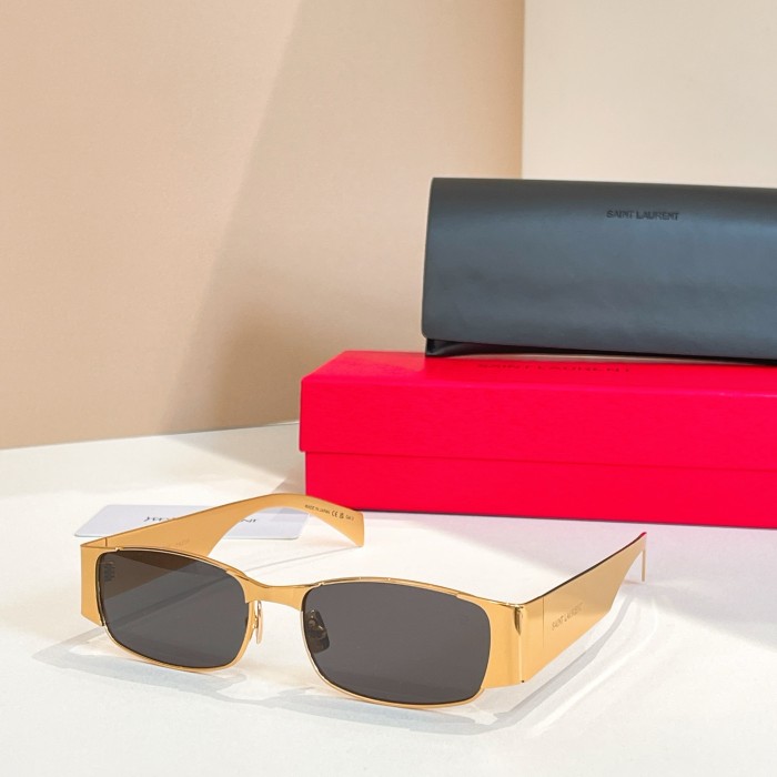 NIGO SAINT LAURENT Men's And Women's Solid Color Temples Monogrammed Square Sunglasses Glasses #nigo75826