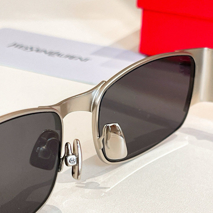 NIGO SAINT LAURENT Men's And Women's Solid Color Temples Monogrammed Square Sunglasses Glasses #nigo75826