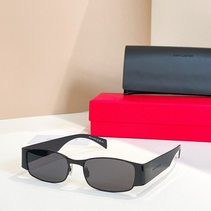 NIGO SAINT LAURENT Men's And Women's Solid Color Temples Monogrammed Square Sunglasses Glasses #nigo75826