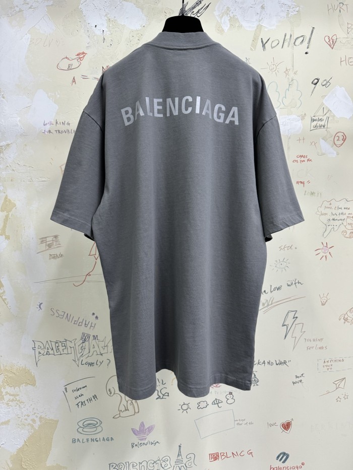 NIGO Balenciaga Men's Summer Solid Color Letter Print Round Neck Cotton Short Sleeve T-Shirt #nigo75848