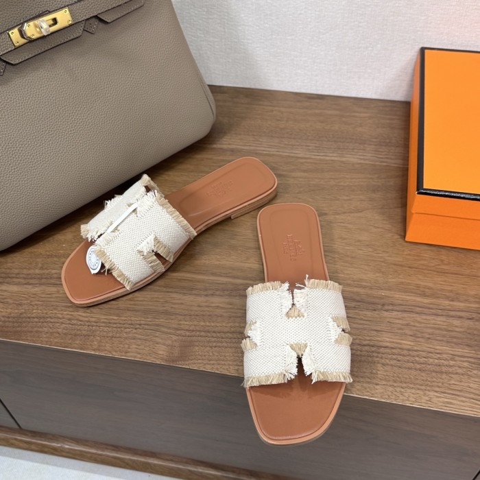 NIGO Hermes Women's Summer Simple Fashion Weaving Tassel Slippers Sandals Shoes #nigo75847