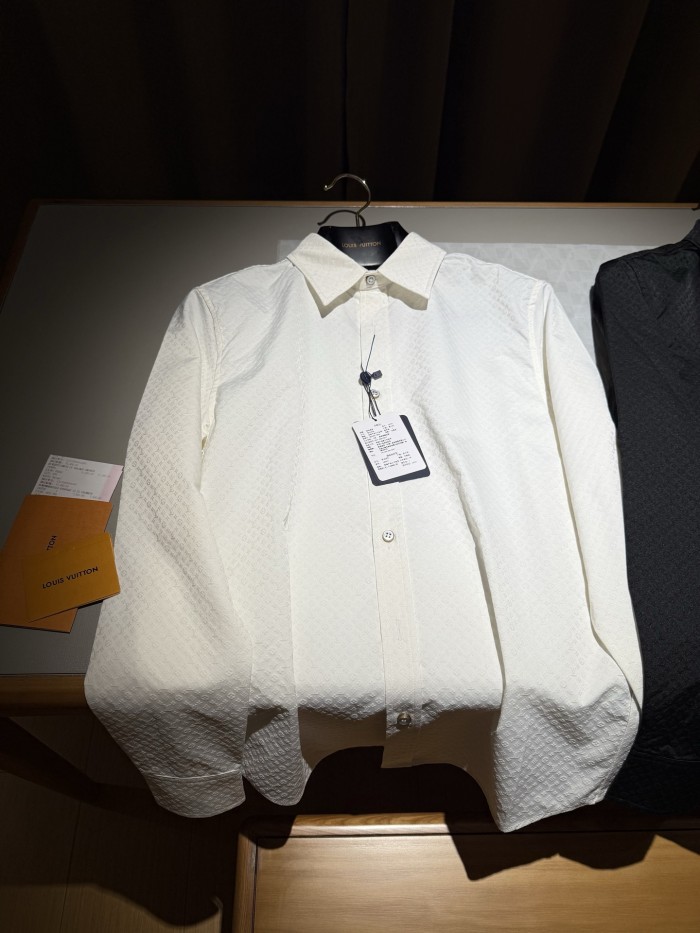 NIGO Louis Vuitton Men's Spring And Summer Solid Color Letter Print Silk Single Breasted Long Sleeved Shirt #nigo75855