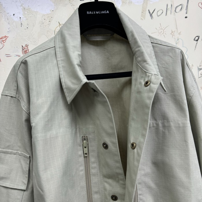 NIGO Balenciaga Men's Spring And Summer Solid Color Zipper Pocket Single Breasted Long Sleeve Shirt #nigo75849