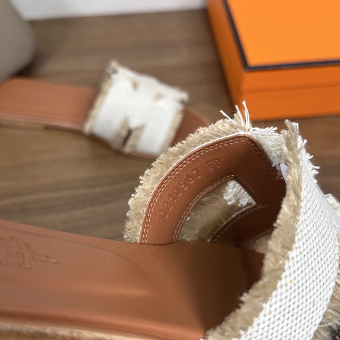 NIGO Hermes Women's Summer Simple Fashion Weaving Tassel Slippers Sandals Shoes #nigo75847