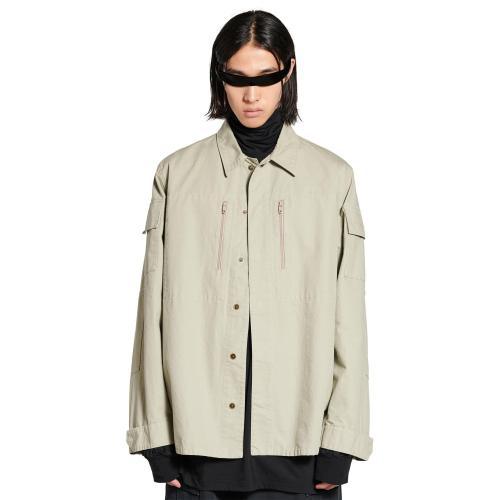 NIGO Balenciaga Men's Spring And Summer Solid Color Zipper Pocket Single Breasted Long Sleeve Shirt #nigo75849