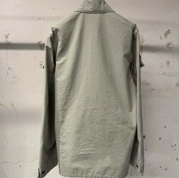 NIGO Balenciaga Men's Spring And Summer Solid Color Zipper Pocket Single Breasted Long Sleeve Shirt #nigo75849
