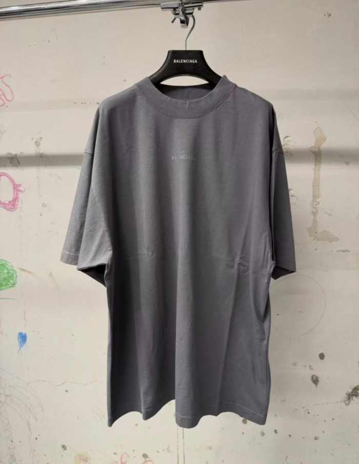 NIGO Balenciaga Men's Summer Solid Color Letter Print Round Neck Cotton Short Sleeve T-Shirt #nigo75848
