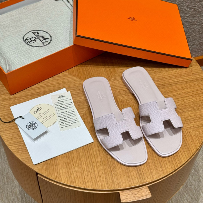 NIGO Hermes Women's Summer Solid Color One Foot Stirrup Flat Bottom Slipper Shoes #nigo75871