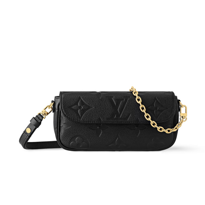 NIGO Louis Vuitton WALLET ON CHAIN IVY Women's Logo Printed Metal One-piece Cowhide Tote Shoulder Bag Bags #nigo75888