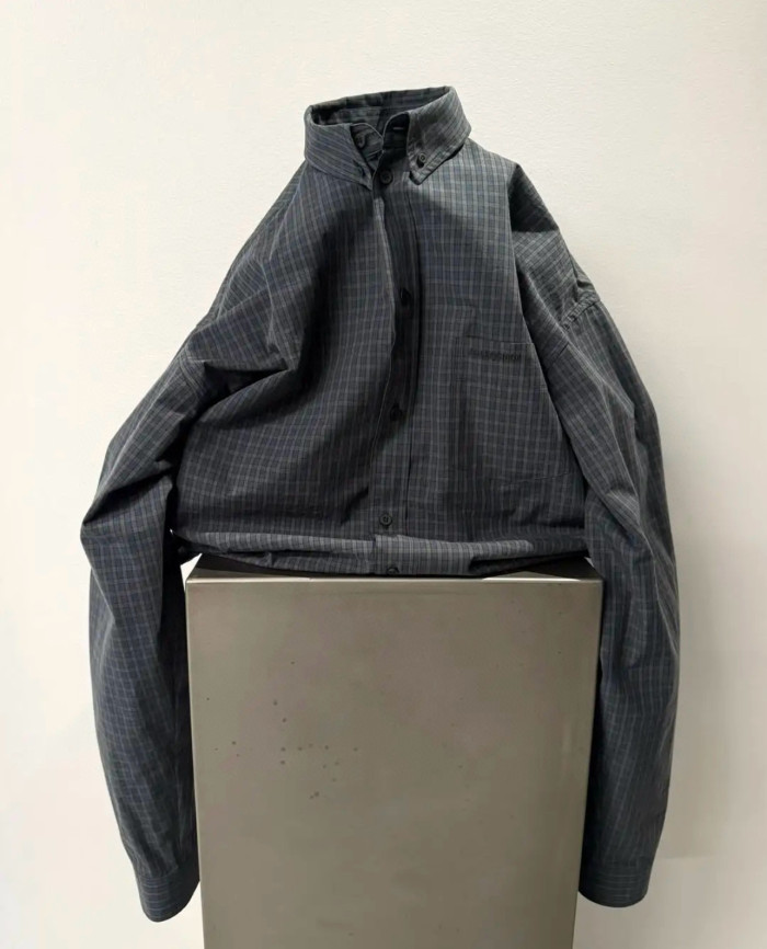 NIGO Balenciaga Men's Plaid Single Breasted Long Sleeve Shirt Style Shoulder Bag Bags #nigo75872