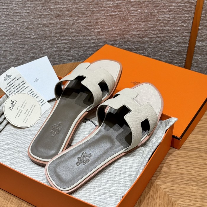 NIGO Hermes Women's Summer Solid Color One Foot Stirrup Flat Bottom Slipper Shoes #nigo75871