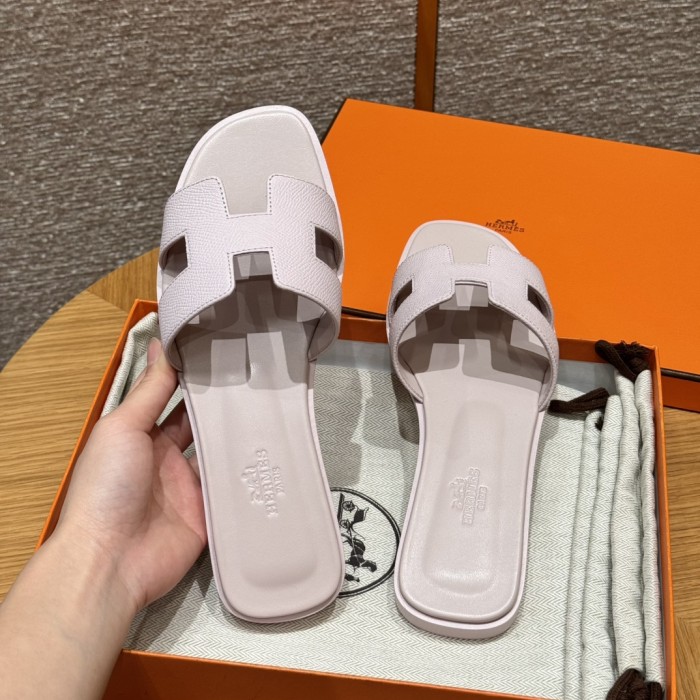 NIGO Hermes Women's Summer Solid Color One Foot Stirrup Flat Bottom Slipper Shoes #nigo75871