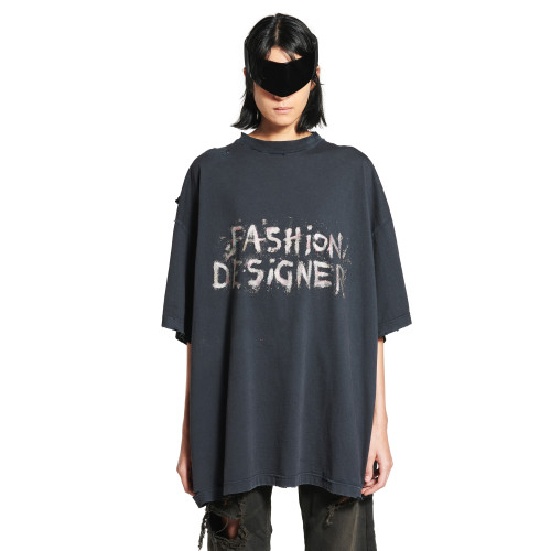 NIGO Balenciaga Men's Women's Summer Fashion Designer Faded Solid Color Round Neck Plain Knit Loose Short Sleeve T-Shirt Ngvp #nigo1367