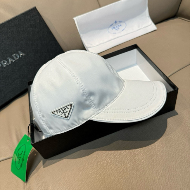 NIGO Prada Men's Metal Triangle Label Logo Solid Color Cowhide Baseball Cap Hat #nigo75898