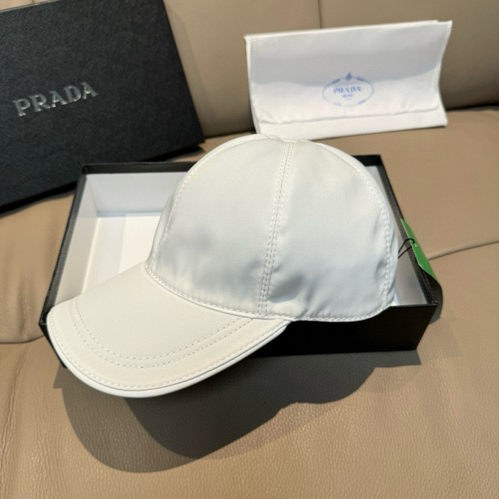 NIGO Prada Men's Metal Triangle Label Logo Solid Color Cowhide Baseball Cap Hat #nigo75898