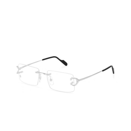 NIGO Cartier Men Women Fashion Solid Color Rimless Rectangular Eyeglasses Casual Metal Flat Lenses Glasses Accessories CT0488O #nigo71979