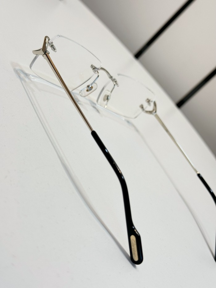NIGO Cartier Men Women Fashion Solid Color Rimless Rectangular Eyeglasses Casual Metal Flat Lenses Glasses Accessories CT0488O #nigo71979