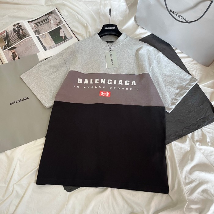 NIGO Balenciaga Men's Summer Logo Letter Printed Color Collision Round Neck Short Sleeve T-Shirt #nigo75929