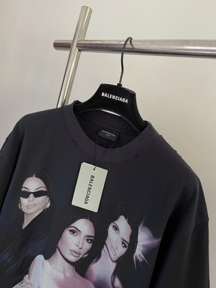 NIGO Balenciaga Men's And Women's Summer Female Star Pattern Printing Solid Color Round Neck Cotton Short Sleeve T-shirt #nigo75924