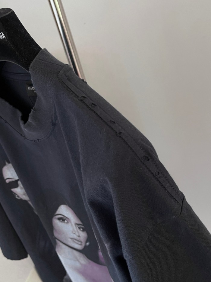 NIGO Balenciaga Men's And Women's Summer Female Star Pattern Printing Solid Color Round Neck Cotton Short Sleeve T-shirt #nigo75924