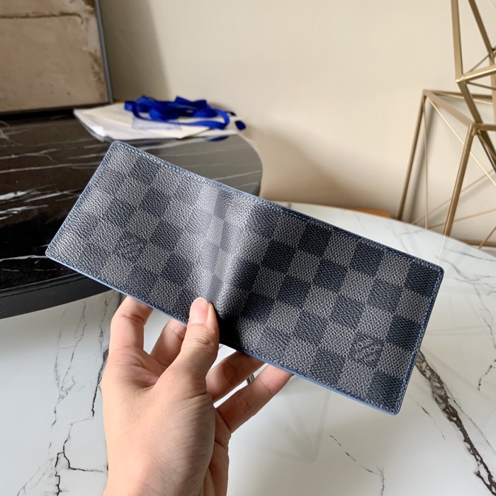 NIGO Louis Vuitton Slender Men's Black Checkerboard Printed Canvas Cowhide Card Case Wallet Bag #nigo75932