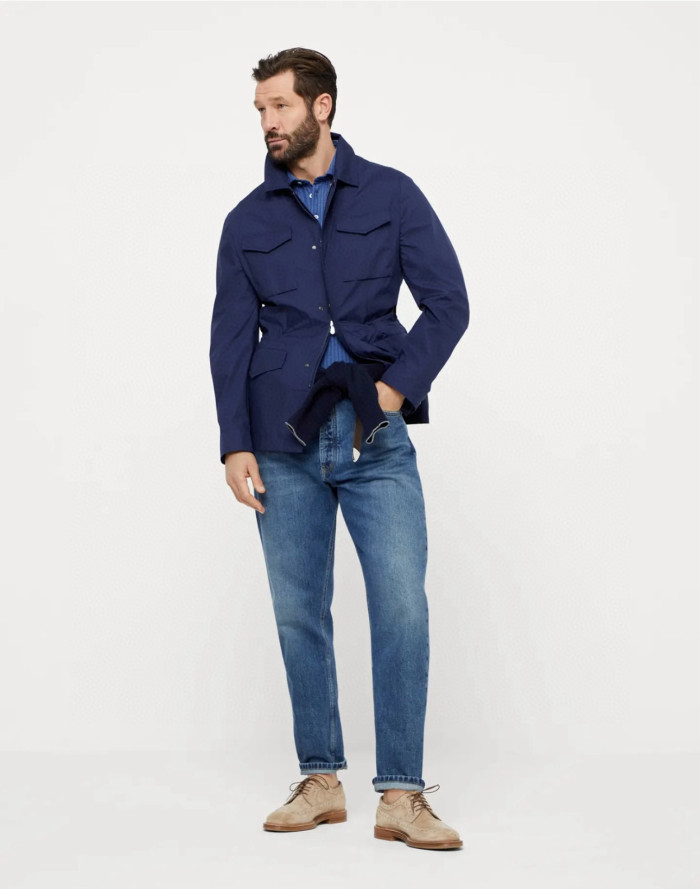 NIGO Brunello Cucinelli Men's Solid Color Lapel Spring & Autumn Long Sleeve Lightweight Shirt Style Jacket Ngvp #nigo1375