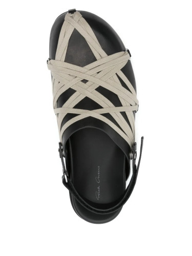 NIGO Rick Owens Men Women Solid Color Megalaced Sandals Casual Granola Leather Round Toe Slippers Shoes Ngvp #nigo1374