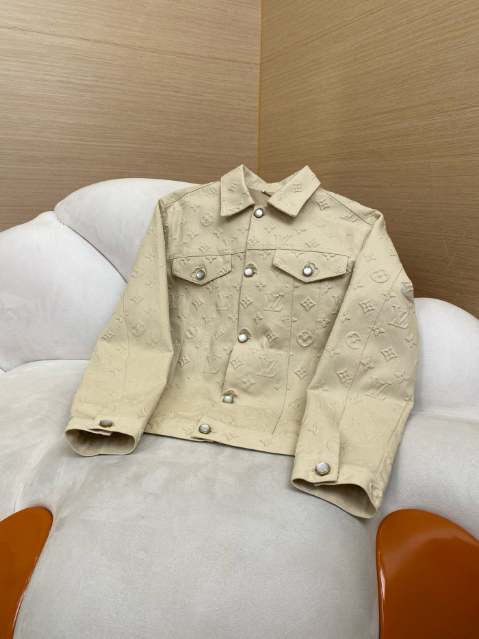NIGO Louis Vuitton Men's Summer Solid Color Embossed Letters Printed Single Breasted Long Sleeved Denim Jacket Casual Jeans Pants Suit Set #nigo75948