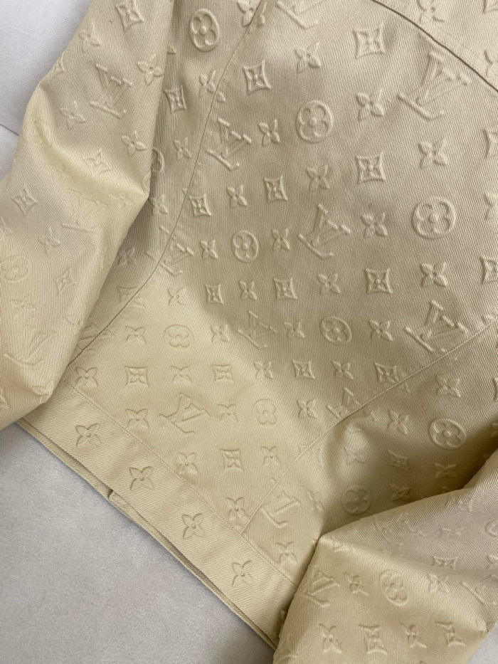NIGO Louis Vuitton Men's Summer Solid Color Embossed Letters Printed Single Breasted Long Sleeved Denim Jacket Casual Jeans Pants Suit Set #nigo75948