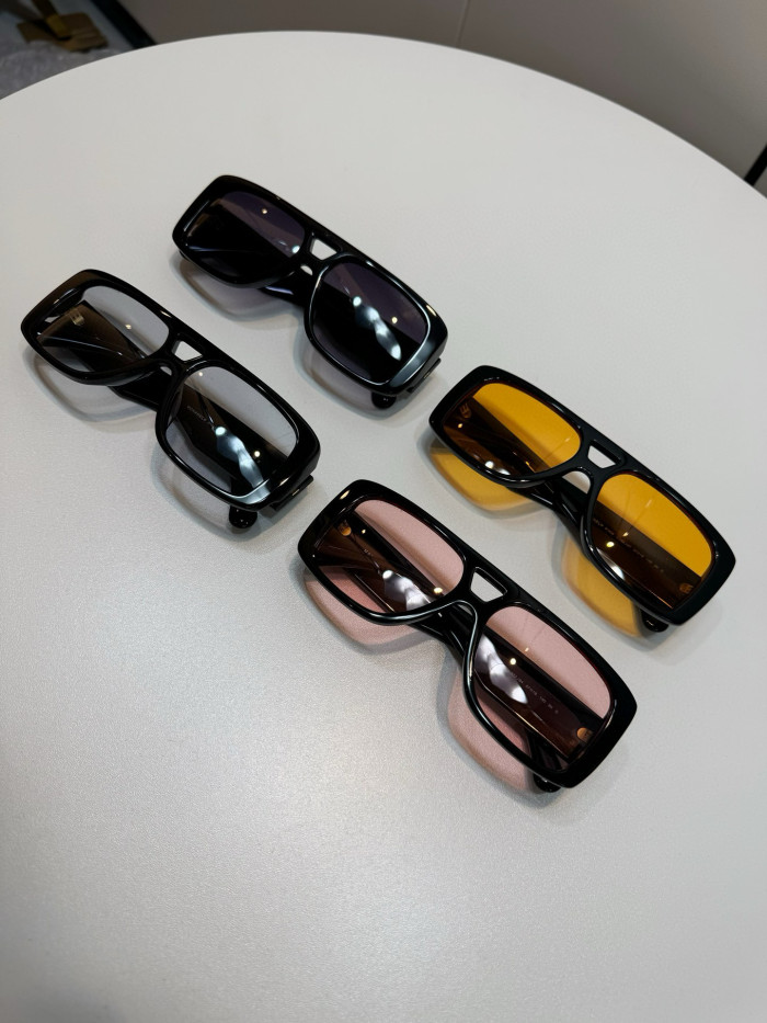 NIGO Chanel Women's Solid Color Simple Mirror Legs Logo Design Square Sunglasses Eyeglasses Glasses #nigo75945