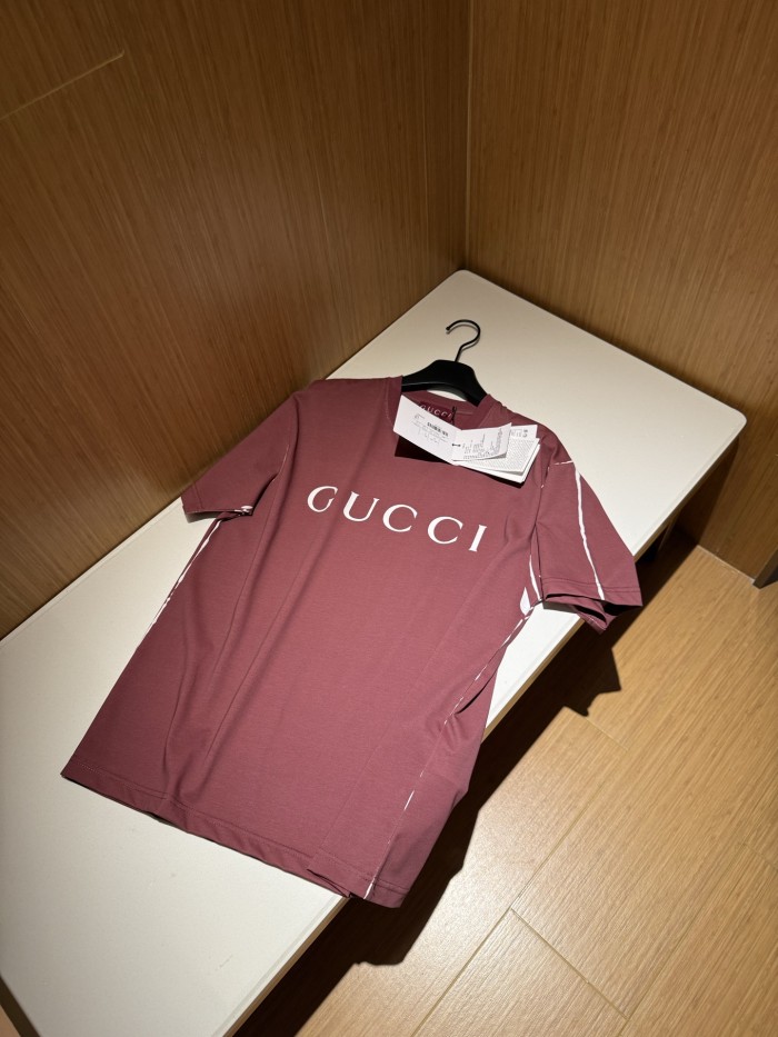 NIGO Gucci Men's Summer Solid Color Letter Print Round Neck Cotton Short Sleeve T-Shirt #nigo75964