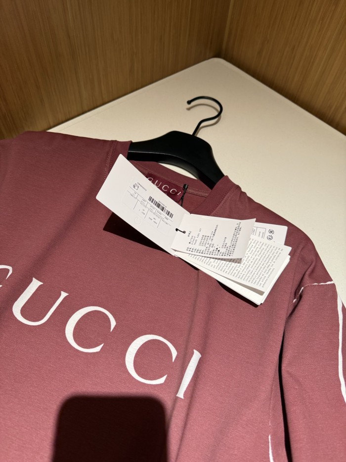 NIGO Gucci Men's Summer Solid Color Letter Print Round Neck Cotton Short Sleeve T-Shirt #nigo75964