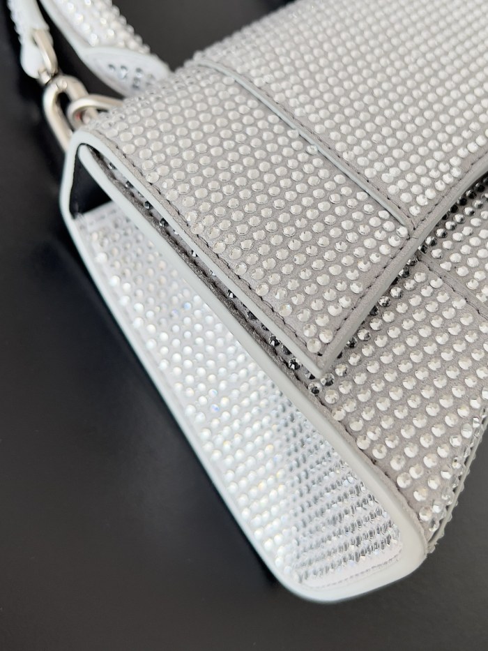 NIGO Balenciaga Hourglass Women's Solid Color Full Rhinestone Printed Hourglass Bag Tote Shoulder Crossbody Bags #nigo76123