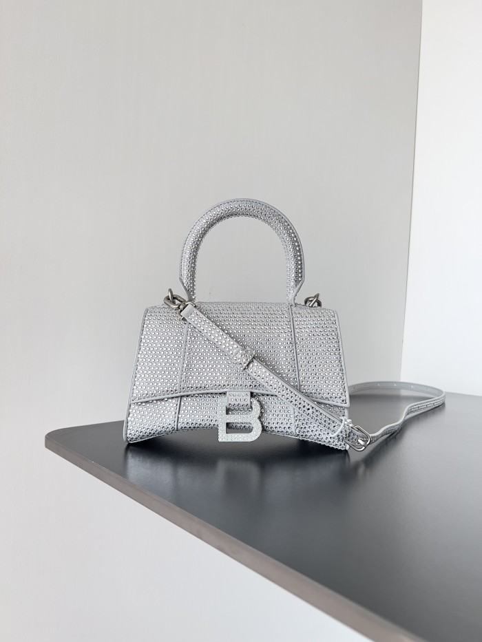 NIGO Balenciaga Hourglass Women's Solid Color Full Rhinestone Printed Hourglass Bag Tote Shoulder Crossbody Bags #nigo76123