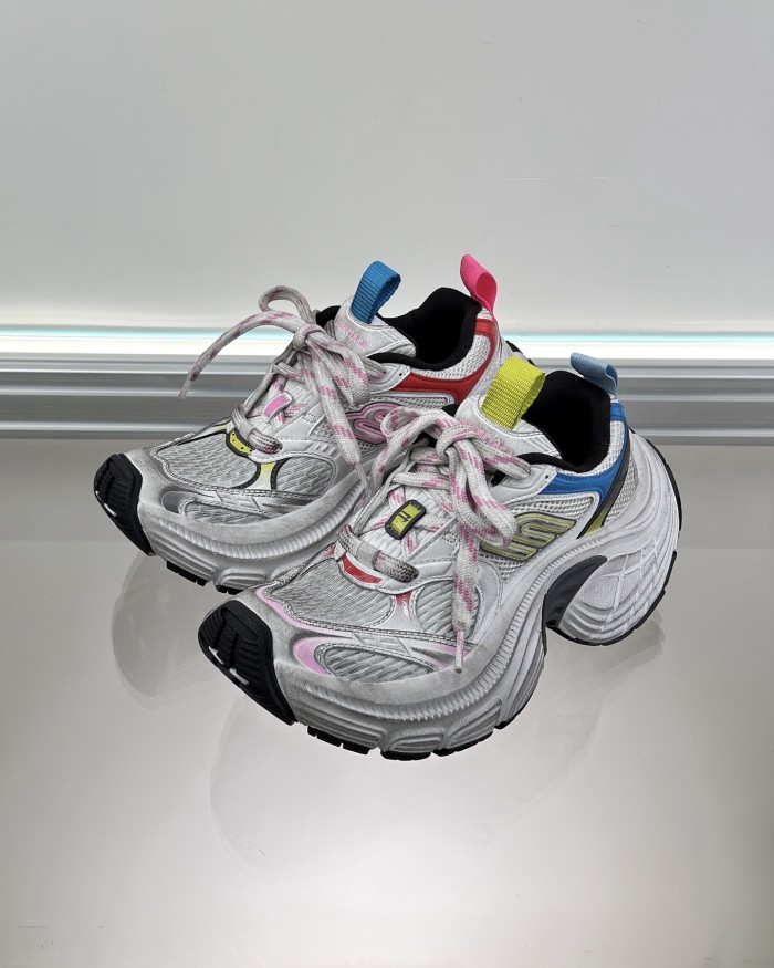 NIGO Balenciaga Men's Women's 6XL Colorblocking Height Increasing Sneakers Dazzling Fashion High Street Lace Up Shoes #nigo76122