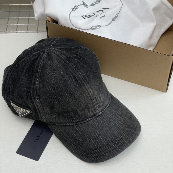 NIGO Prada Men's Metal Triangle Tag Logo Solid Color Cowboy Baseball Cap Fisherman's Hat #nigo76124