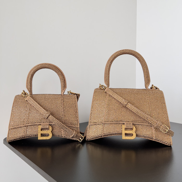 NIGO Balenciaga Hourglass Women's Solid Color Full Rhinestone Printed Hourglass Bag Tote Shoulder Crossbody Bags #nigo76123