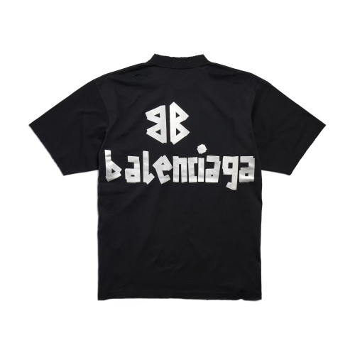 NIGO Balenciaga Men's Summer Letter Logo Print Round Neck Regular Fit Short Sleeve T-Shirt #nigo75977