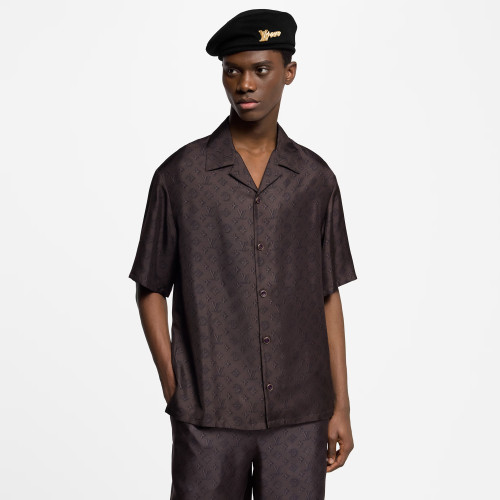 NIGO Louis Vuitton Men's Summer Logo Jacquard Single Breasted Casual Short Sleeve Shirt Stretch Waistband Shorts Set Suit #nigo75979