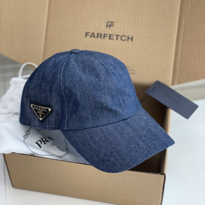 NIGO Prada Men's Metal Triangle Tag Logo Solid Color Cowboy Baseball Cap Fisherman's Hat #nigo76124