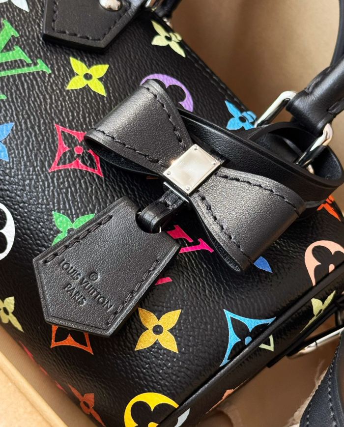 NIGO Louis Vuitton LV x TM Nano Speedy Women's Colorful Monogrammed Canvas Leather Tote Shoulder Bag Bags #nigo76129