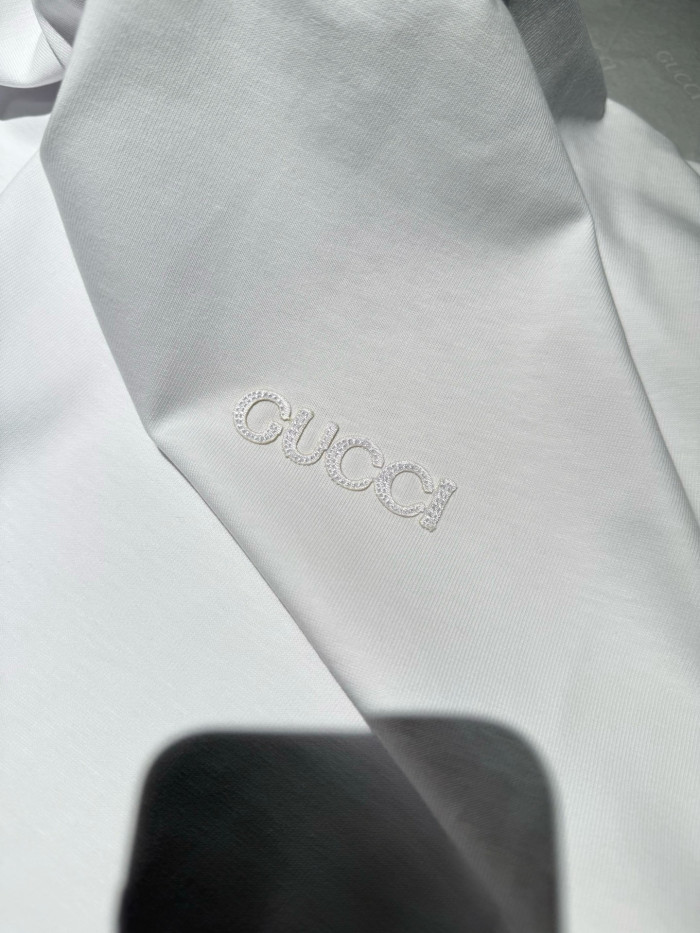 NIGO Gucci Women's Summer Solid Color Logo Embroidery Round Neck Cotton Short Sleeve T-Shirt #nigo75981
