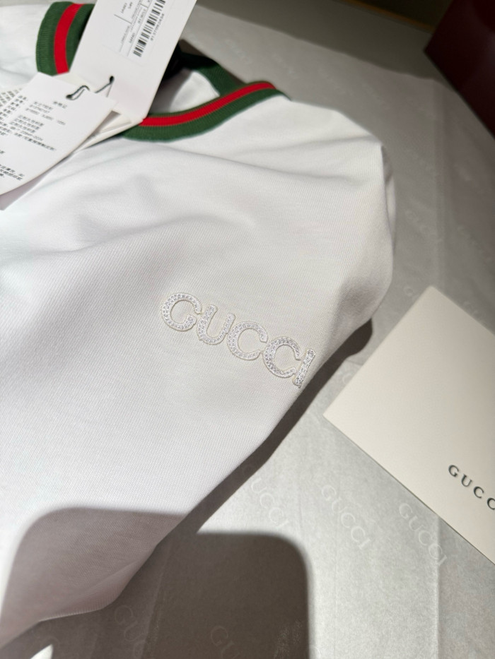 NIGO Gucci Women's Summer Solid Color Logo Embroidery Round Neck Cotton Short Sleeve T-Shirt #nigo75981