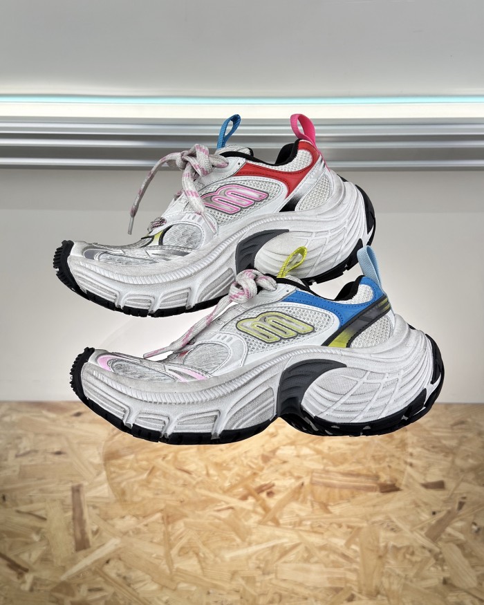 NIGO Balenciaga Men's Women's 6XL Colorblocking Height Increasing Sneakers Dazzling Fashion High Street Lace Up Shoes #nigo76122