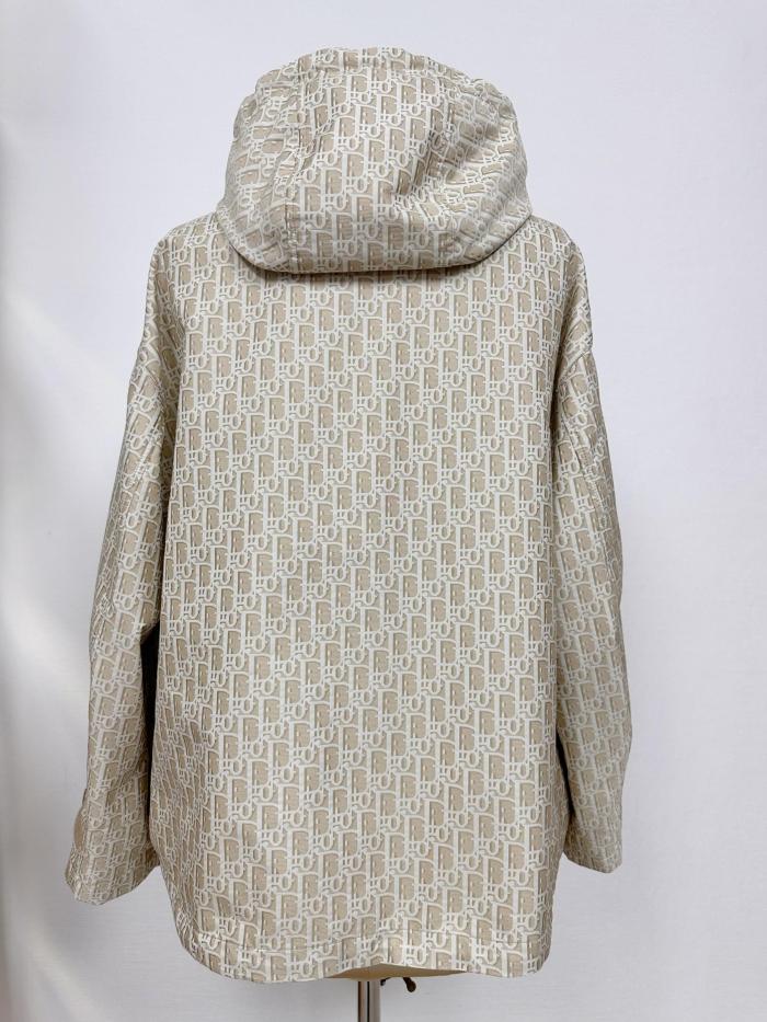 NIGO Dior Women's Spring/Summer Logo Printed Solid Color Hooded Zipper Long Sleeve Jacket #nigo76127