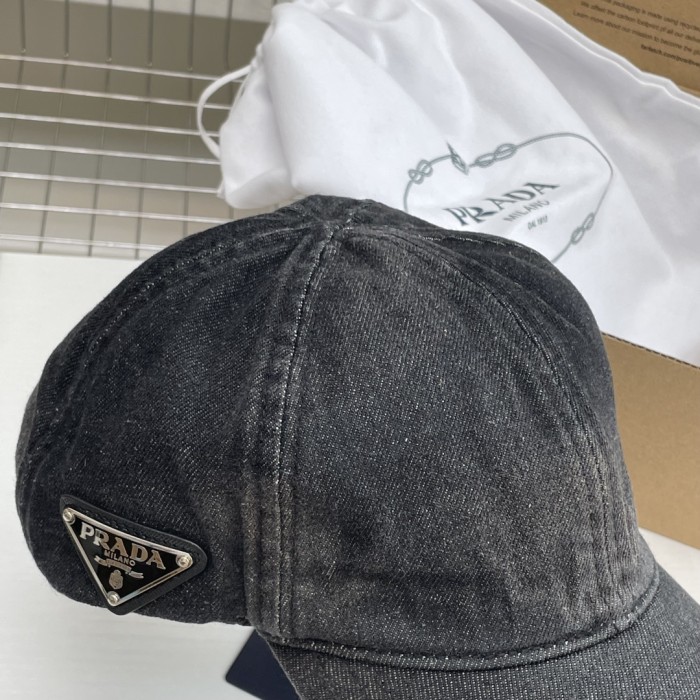 NIGO Prada Men's Metal Triangle Tag Logo Solid Color Cowboy Baseball Cap Fisherman's Hat #nigo76124