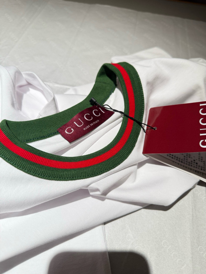 NIGO Gucci Women's Summer Solid Color Logo Embroidery Round Neck Cotton Short Sleeve T-Shirt #nigo75981