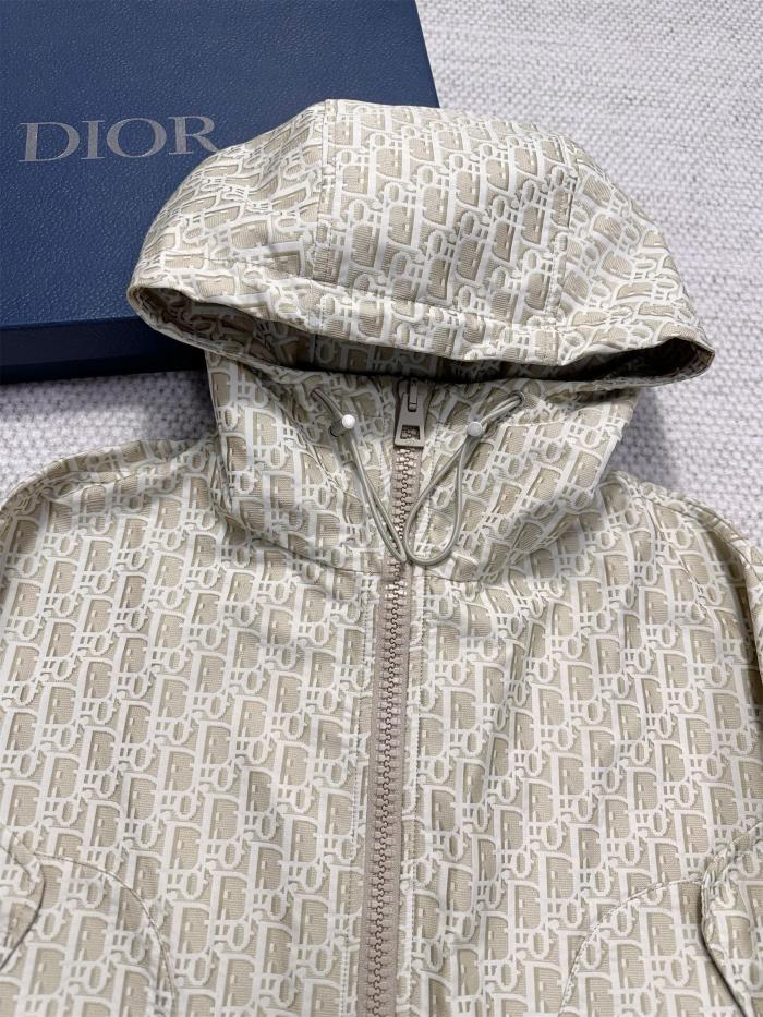 NIGO Dior Women's Spring/Summer Logo Printed Solid Color Hooded Zipper Long Sleeve Jacket #nigo76127